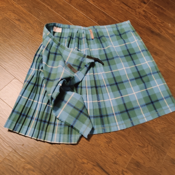 Mosbrook vintage▪️ mad for plaid▪️ academia school girl full length wool skirt S - Picture 9 of 12